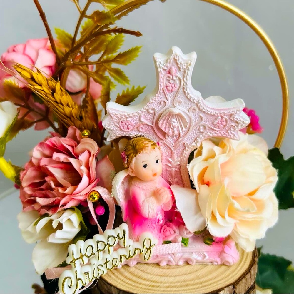 Baptism Favors, Flower Ring and Angel